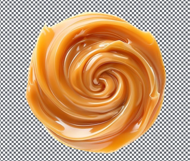 PSD tasty caramel swirl isolated on transparent background