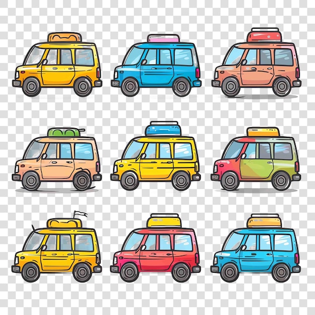 PSD taxi staat transparante achtergrond aquarel clipart