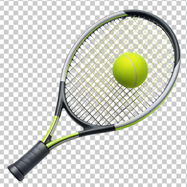 PSD tennis racket and ball