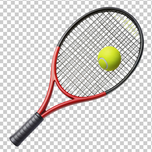 PSD tennis racket and ball