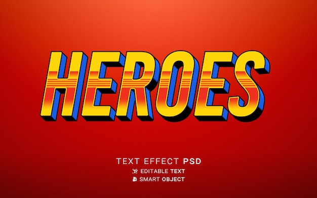 Text effect hero design