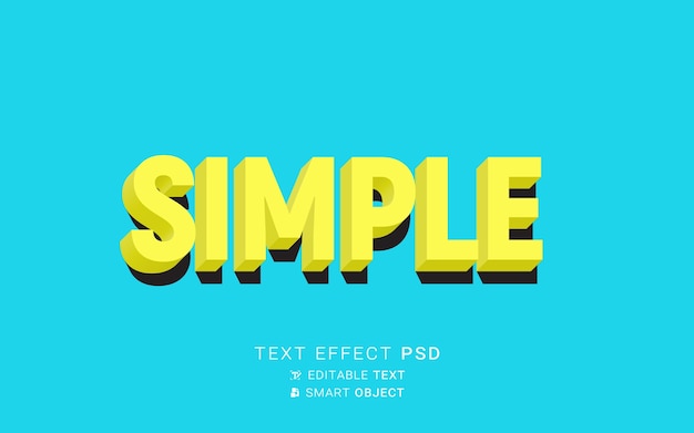 Text effect simple design