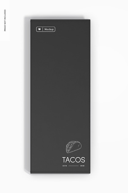 Three-sided Menu Cover Mockup, Top View