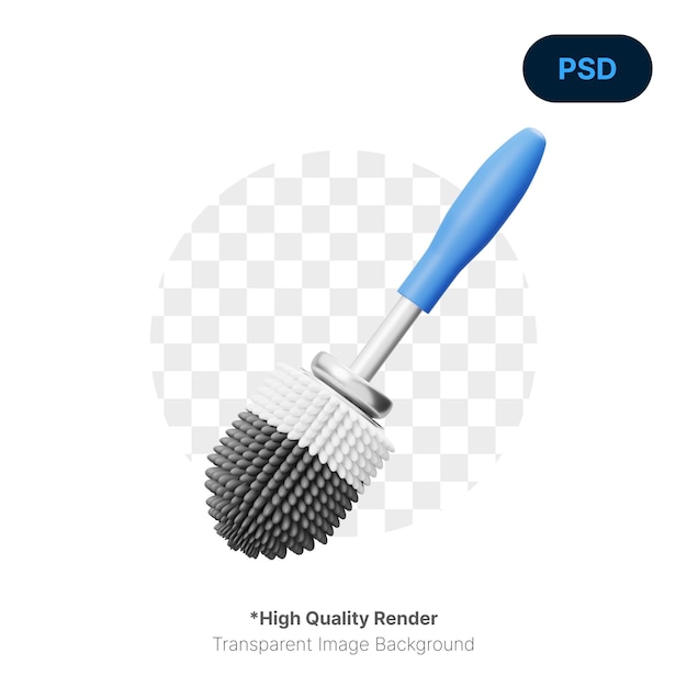 Toilet Brush 3D Icon Premium Psd Cleaning Equipment