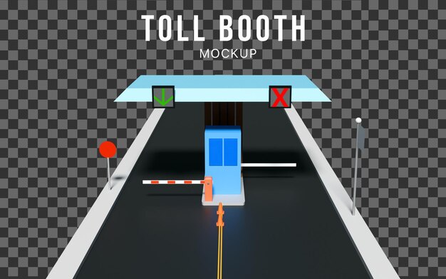 Toll Booth Plaza 3D Mockup