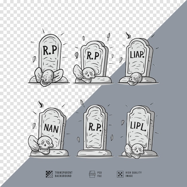 PSD tombstone bundle without background hd quality