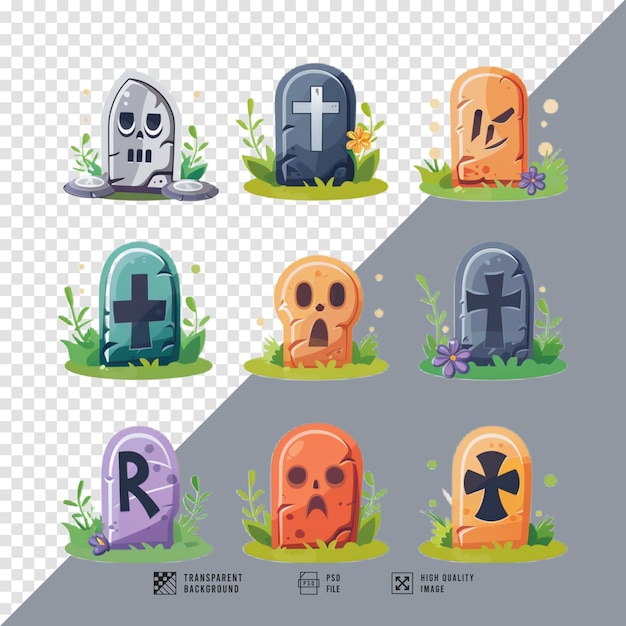 PSD tombstone bundle without background hd quality