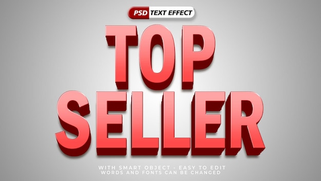 PSD top seller 3d style text effect