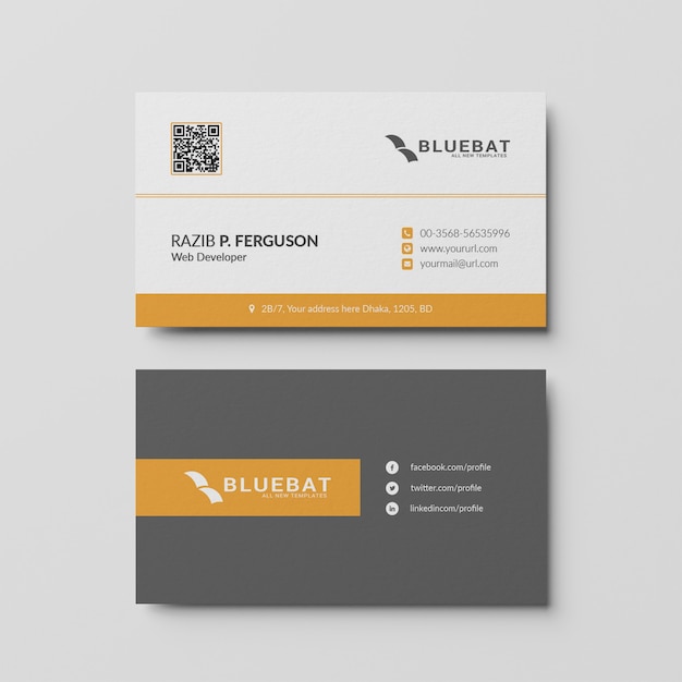 Top view of Business Card Template