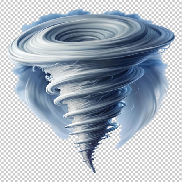 PSD tornado hurricane vector cyclone storm effect isolated on transparent background