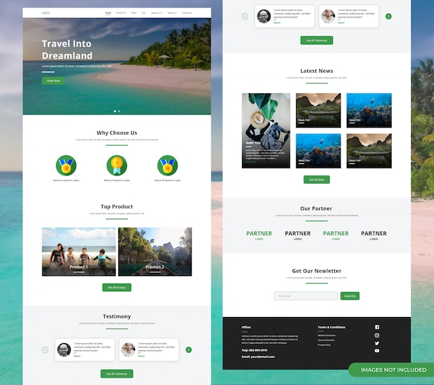 Tour & Travel  Website Landing Page