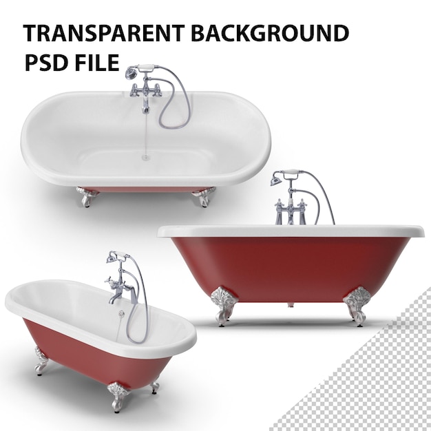 PSD traditional bathtub png