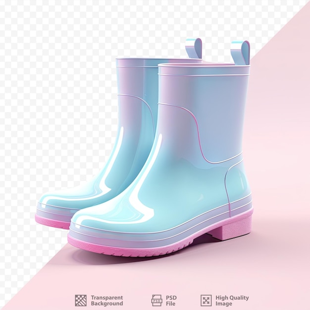 PSD transparent background showcases women s rain boots