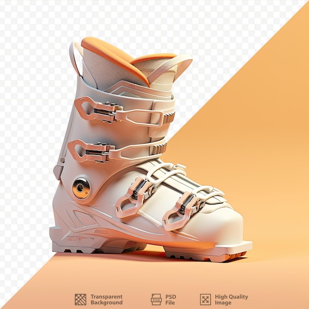 PSD transparent background with isolated ski boots