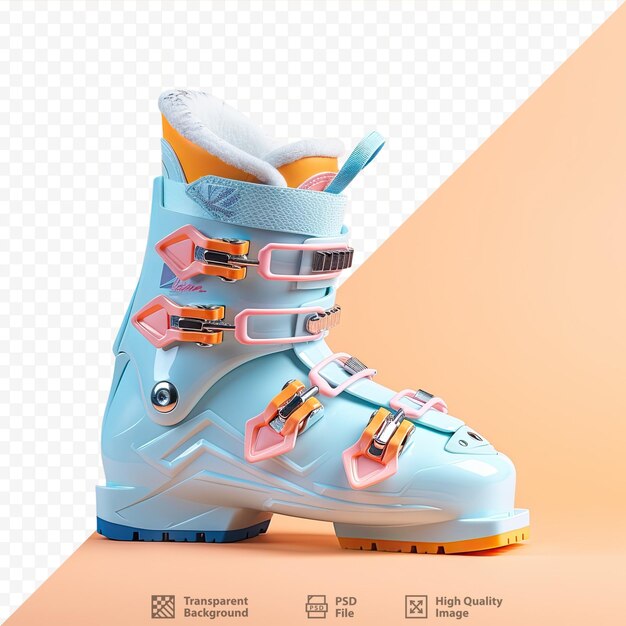 PSD transparent background with isolated ski boots