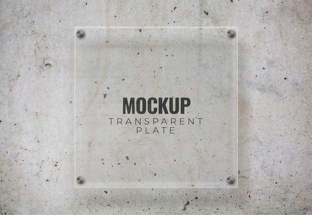 Transparent plate mockup