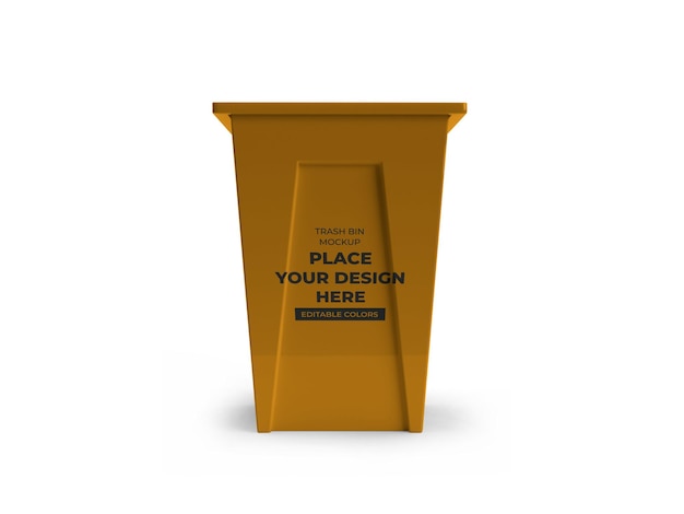 Trash Bin Mockup Template Isolated