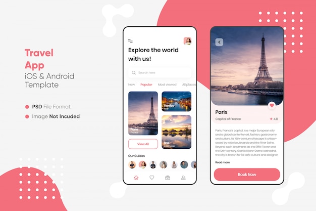 Travel app ui