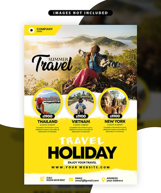 PSD travel flyer