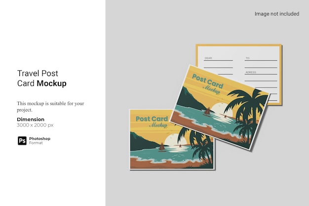 Travel Post Card Mockup