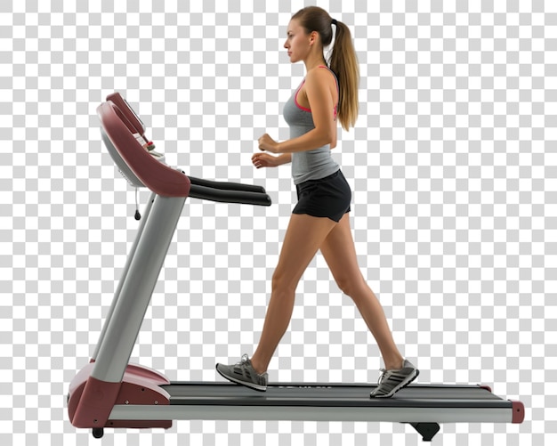 PSD treadmill for home running machine on transparent background