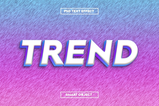 PSD trend 3d psd text effect