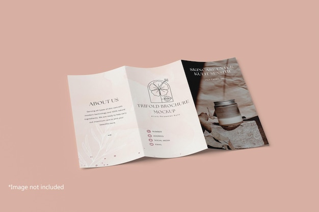 PSD trifold brochure mockup