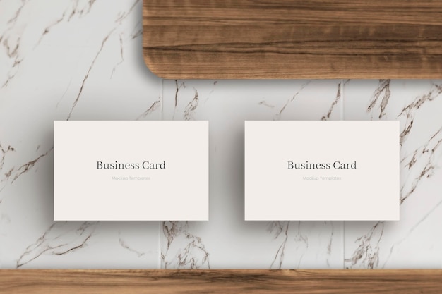 Two Business Card On Marble Background