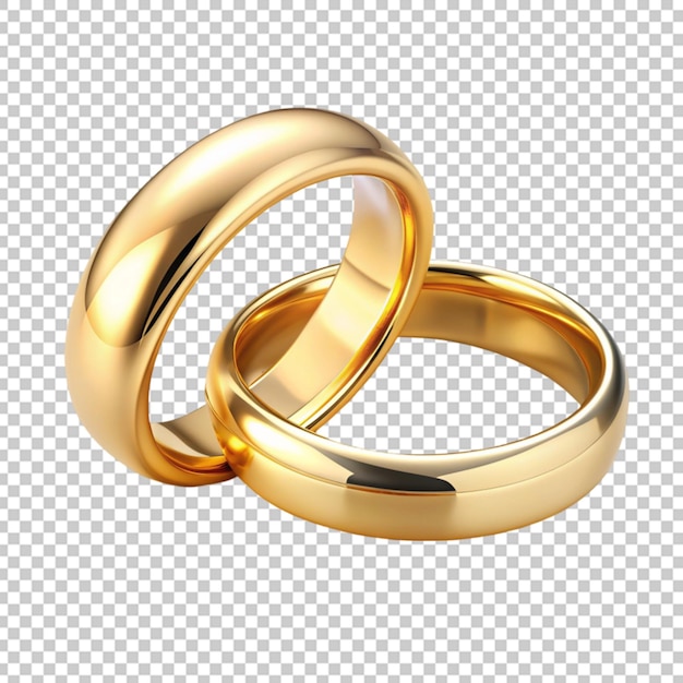 PSD two wedding gold rings