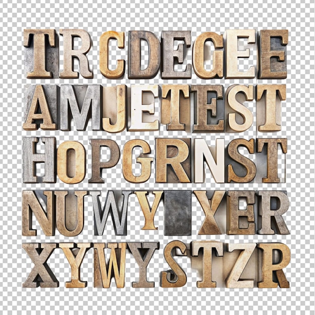 PSD typesetting letters