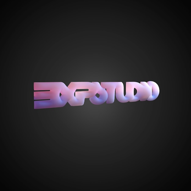 PSD typography rendering 3d hi res