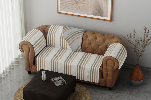 Upholstery furniture pattern mockup