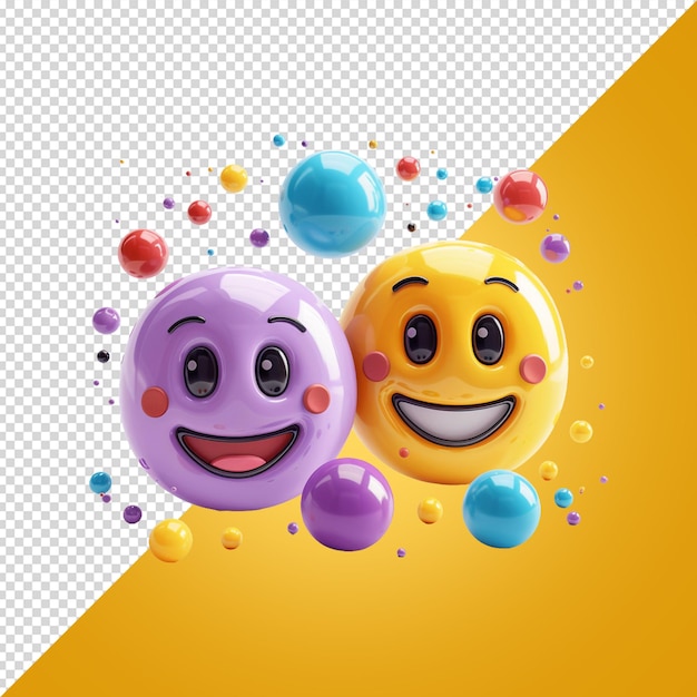 PSD uśmiech emoji ilustracja 3d