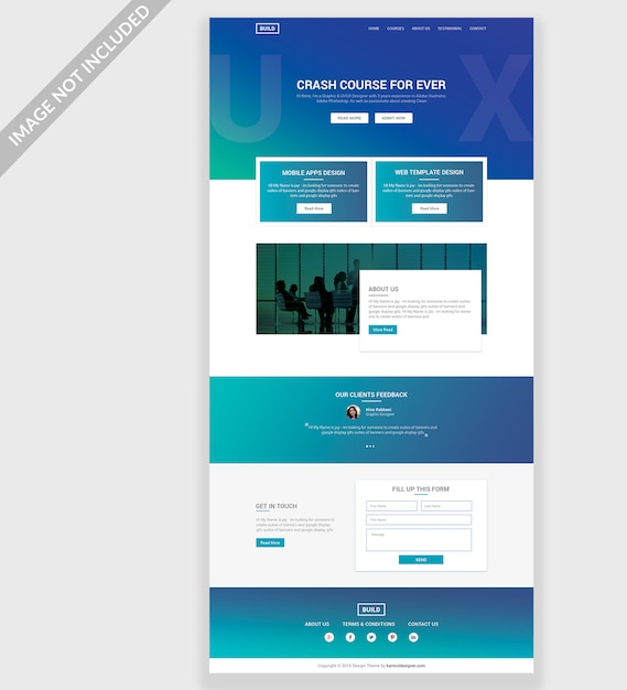 UX WEBSITE PSD TEMPLATE DESIGN