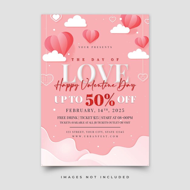 PSD valentine party flyer