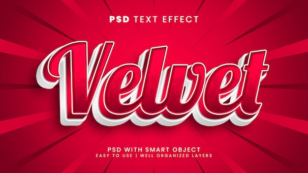 Velvet luxury editable text effect with shiny and elegant text style