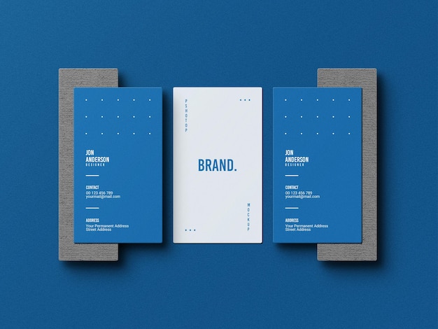 Vertical business card mockup