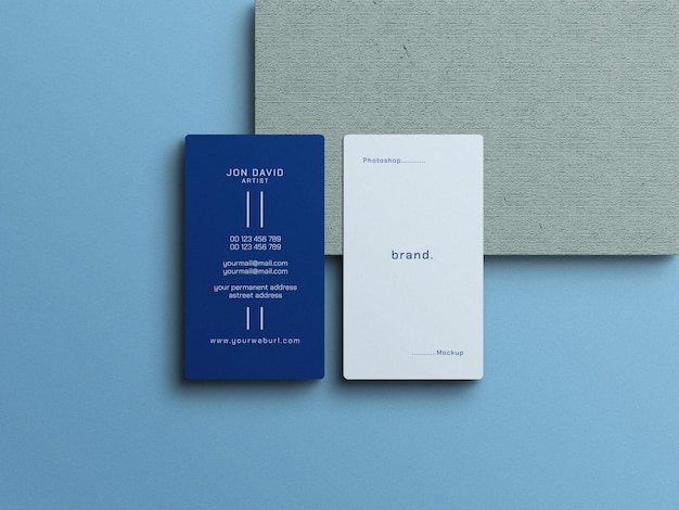 Vertical business card mockup