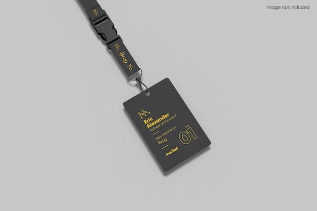 Vertical id card mockup