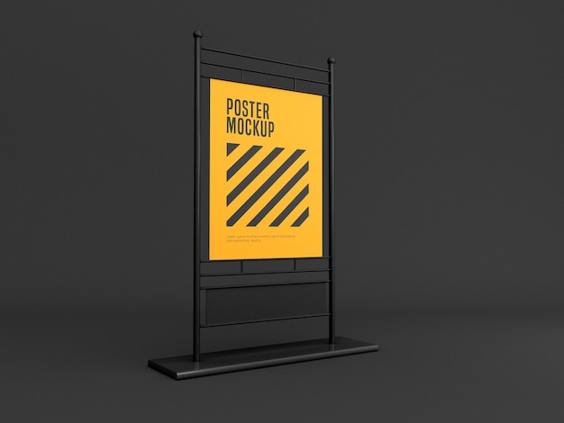 Vertical stand banner mockup