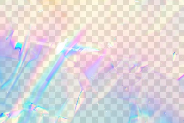 PSD vibrant holographic abstract png overlay effect transparent background