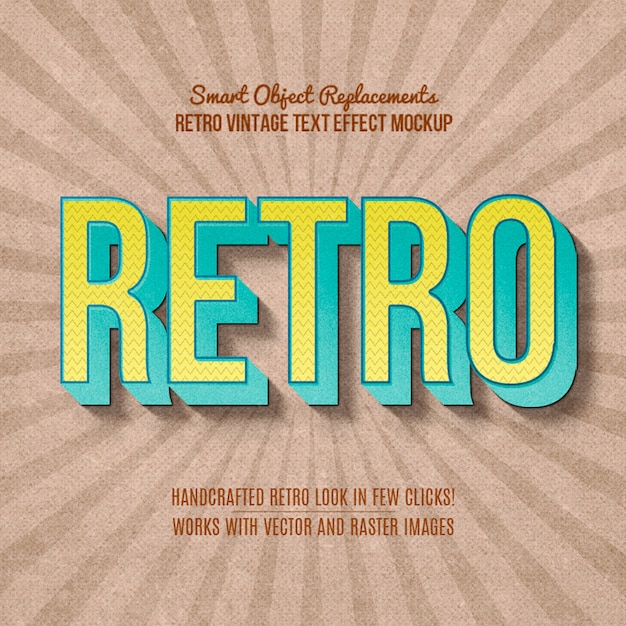 PSD  vintage retro text effect 