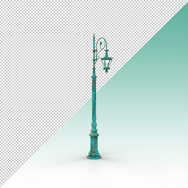 PSD vintage street lamp isolated