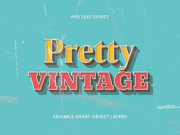 PSD vintage text effect