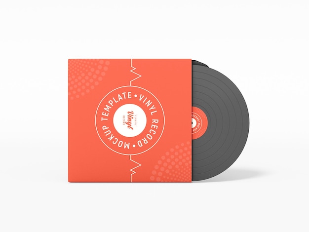 Vinyl Record Disk Cover Mockup