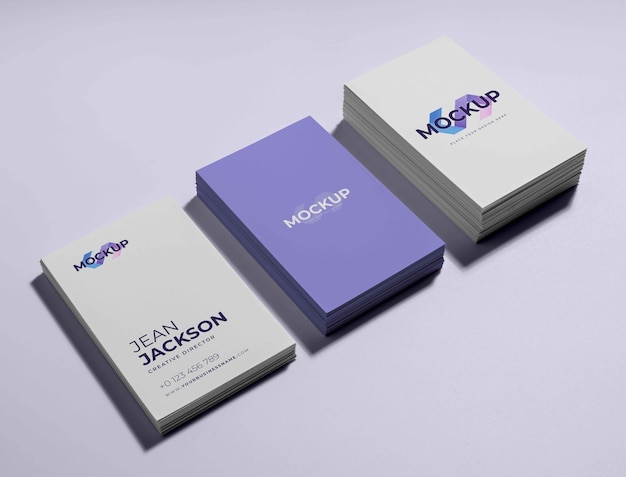 Visiting business card design mockup