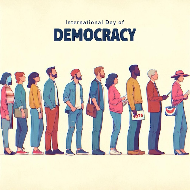 PSD voice of the people international democracy day psd design