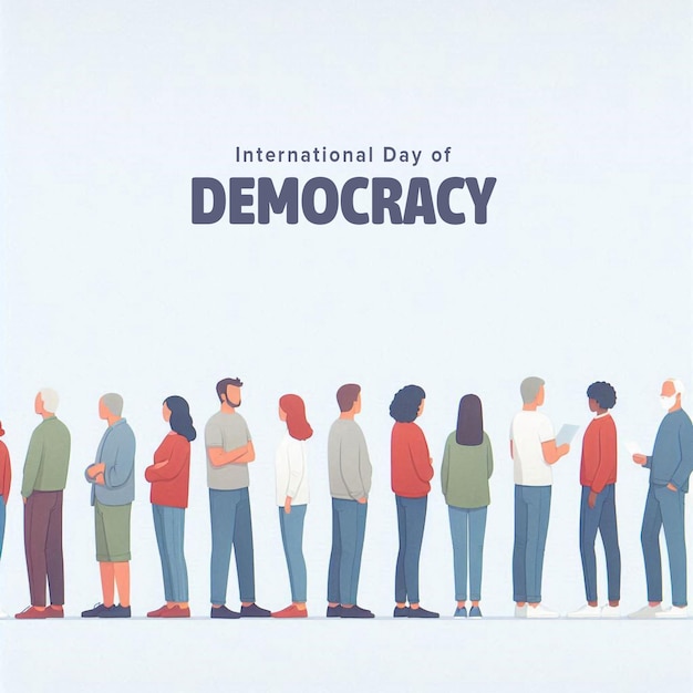 PSD voice of the people international democracy day psd design