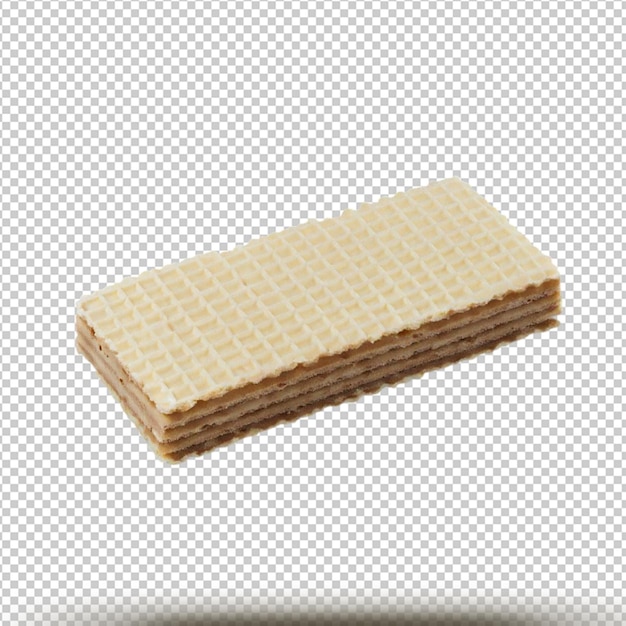 PSD wafer biscuit isolated on transparent background