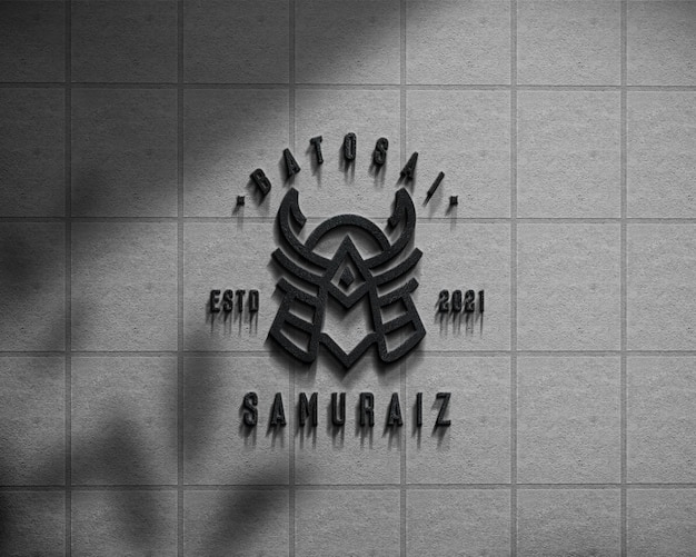 Wall 3d Logo Mockup Design